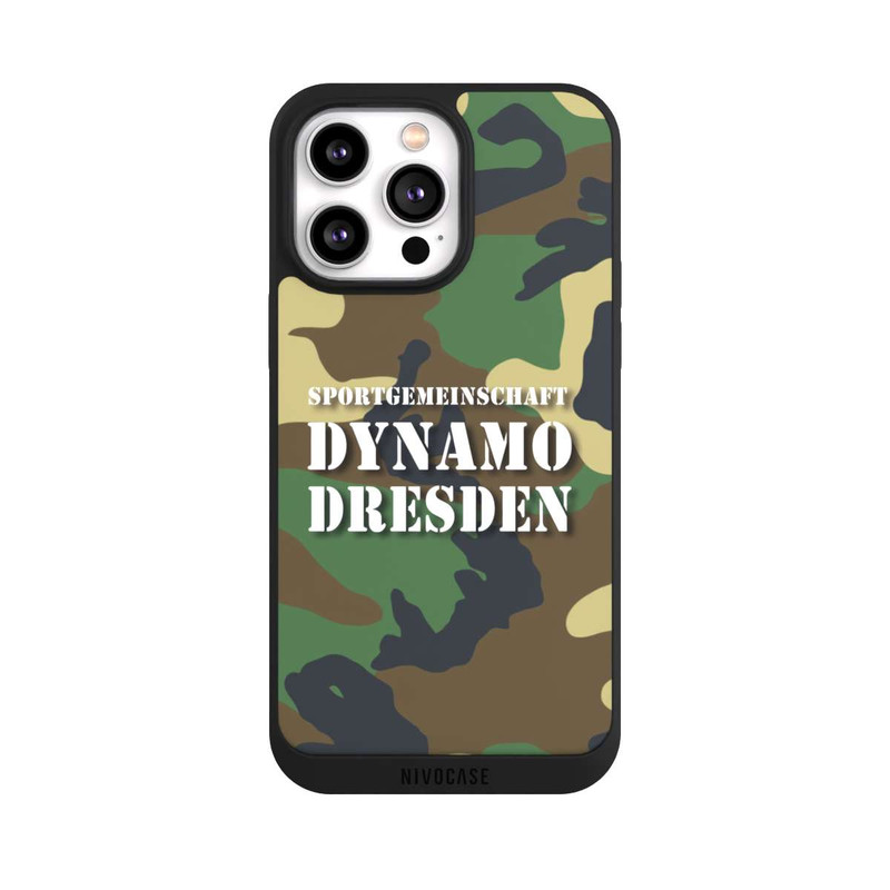 iPhone 14 Pro Max NIVOpure SGDD Camouflage Grün - Dynamo Dresden