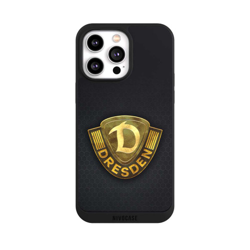 Apple iPhone 14 Pro Max NIVOpure Goldenes Logo Look Dynamo Dresden