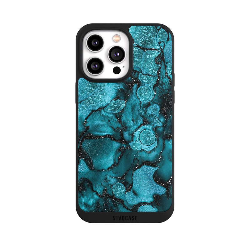 iPhone 14 Pro Max NIVOpure Blue Glitter Look
