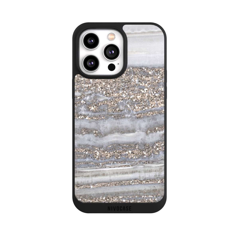 iPhone 14 Pro Max NIVOpure White Glitter Marble Look