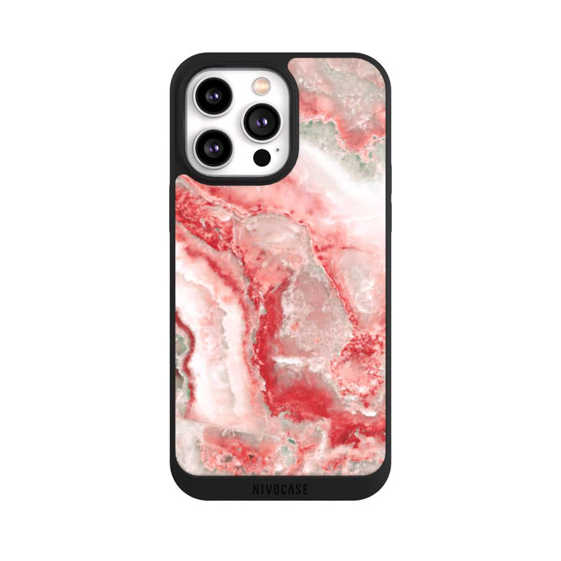 iPhone 14 Pro Max NIVOpure Red and White Marble