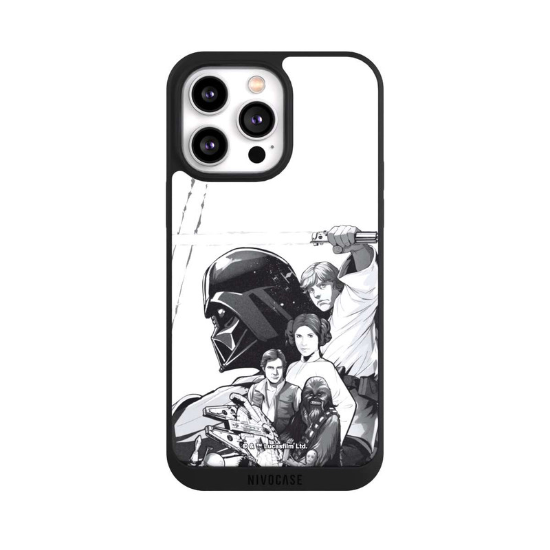 iPhone 14 Pro Max NIVOpure Personnages StarWars - Noir et Blanc