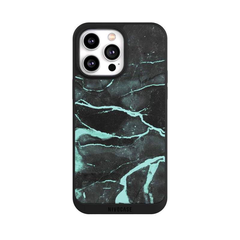 iPhone 14 Pro Max NIVOpure Grauer und blauer Marmor