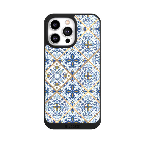 Apple iPhone 14 Pro Max NIVOpure Mosaik Blau-Gold Look
