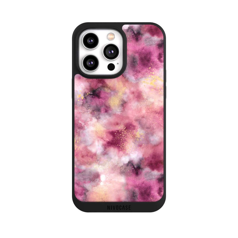 iPhone 14 Pro Max NIVOpure Rauchiges Marmoraquarell rosa