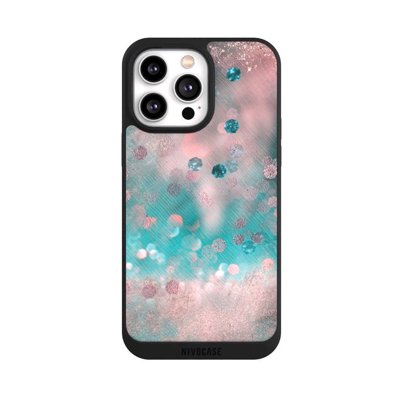 iPhone 14 Pro Max NIVOpure Turquoise Glamour Glitter Look