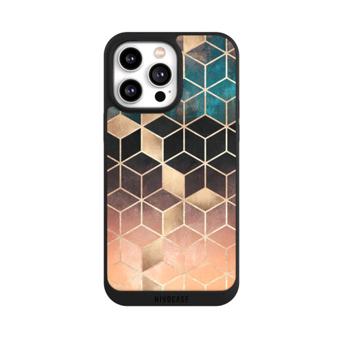 Apple iPhone 14 Pro Max NIVOpure Ombre Dream Cubes Gold Print