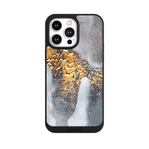Apple iPhone 14 Pro Max NIVOpure Concrete Gold Glitter Look