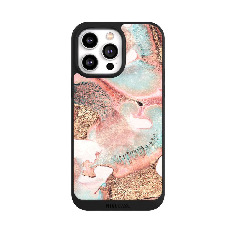 iPhone 14 Pro Max NIVOpure Joli imprimé doré à l'encre