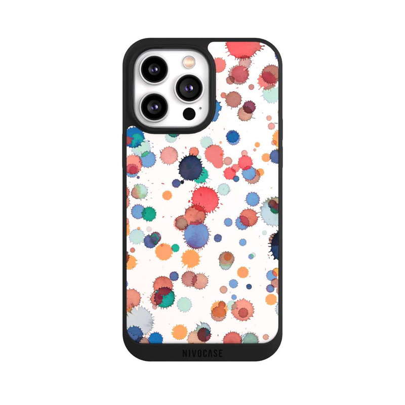 iPhone 14 Pro Max NIVOpure Tropfen Aquarell Textur Blau Gelb
