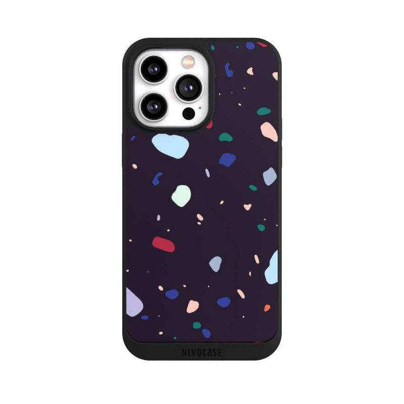 iPhone 14 Pro Max NIVOpure Moderner dunkel abgerundeter Terrazzo
