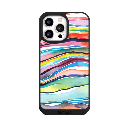 Apple iPhone 14 Pro Max NIVOpure Couches d'agate aquarelle