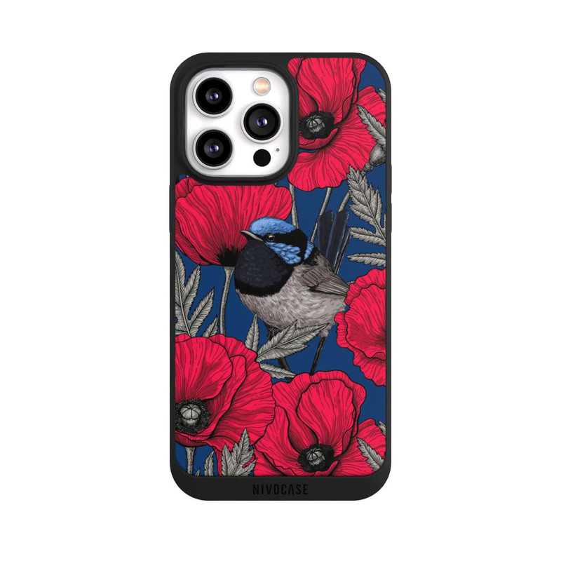 iPhone 14 Pro Max NIVOpure Fairy-wrens and poppies 2