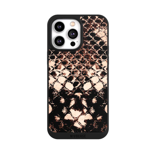 Apple iPhone 14 Pro Max NIVOpure Rose gold snake print
