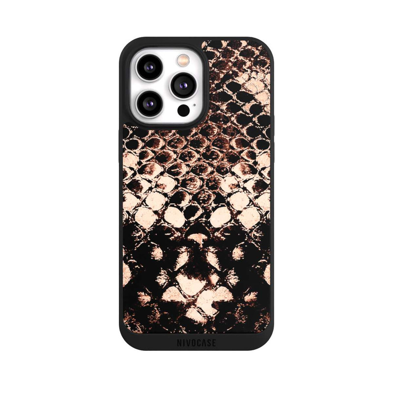 iPhone 14 Pro Max NIVOpure Rose gold snake print