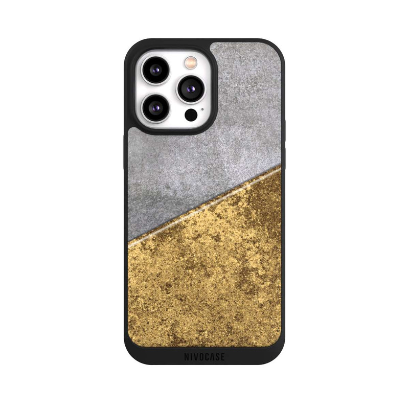 iPhone 14 Pro Max NIVOpure Beton und Goldlook