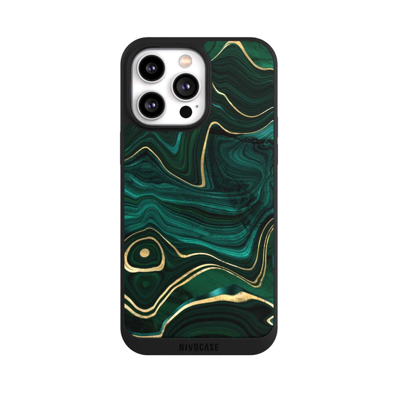 iPhone 14 Pro Max NIVOpure Malachite gold print