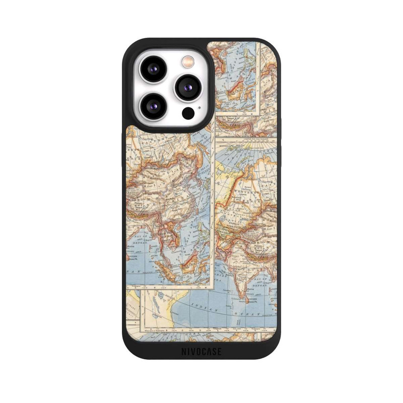 iPhone 14 Pro Max NIVOpure Carte du monde vintage
