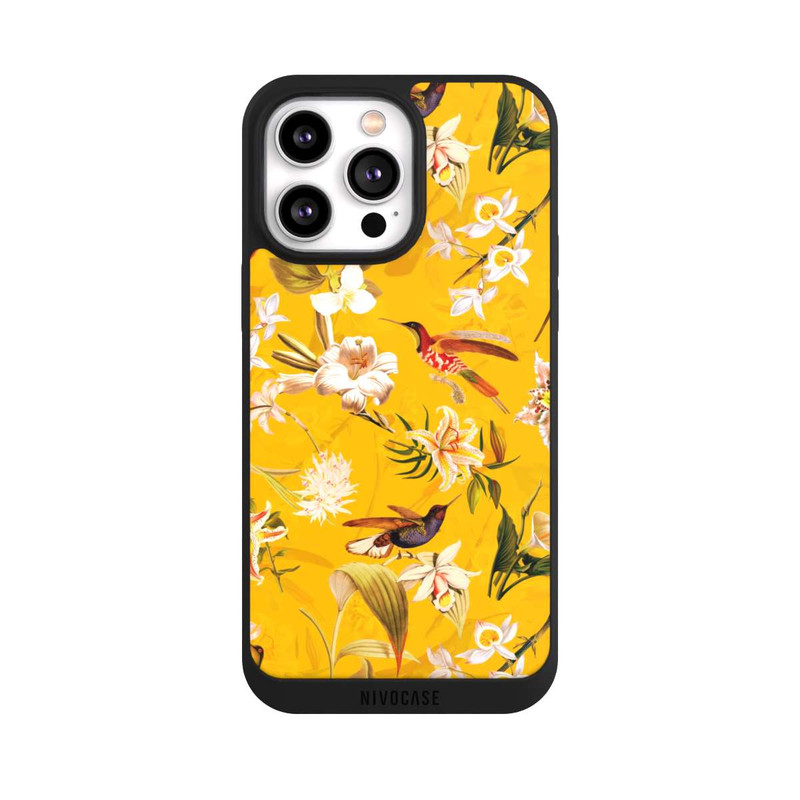 iPhone 14 Pro Max NIVOpure Hummingbird Pattern Yellow