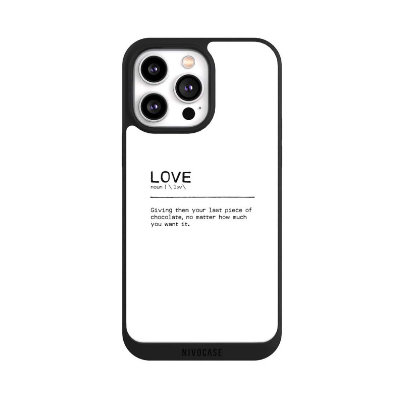 iPhone 14 Pro Max NIVOpure Quote Love Chocolate