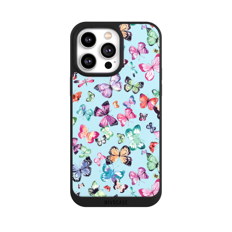 iPhone 14 Pro Max NIVOpure Schmetterlinge rosa orange blau