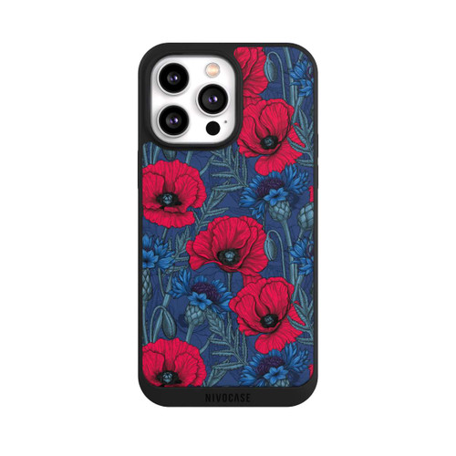 Apple iPhone 14 Pro Max NIVOpure Poppies and Cornflowers on Blue