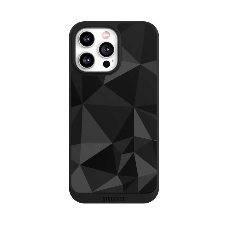 iPhone 14 Pro Max NIVOpure Motif Polygone Noir