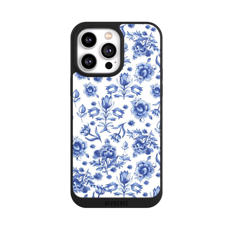 iPhone 14 Pro Max NIVOpure Blue Flower Pattern - Delft (NL)