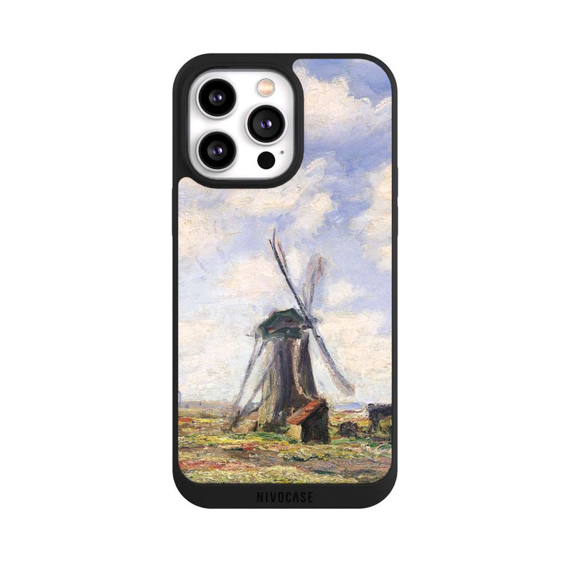 iPhone 14 Pro Max NIVOpure Tulpenfelder mit der Rijnsburger Windmühle von Claude Monet