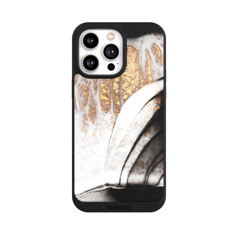 iPhone 14 Pro Max NIVOpure Black and Gold Veins