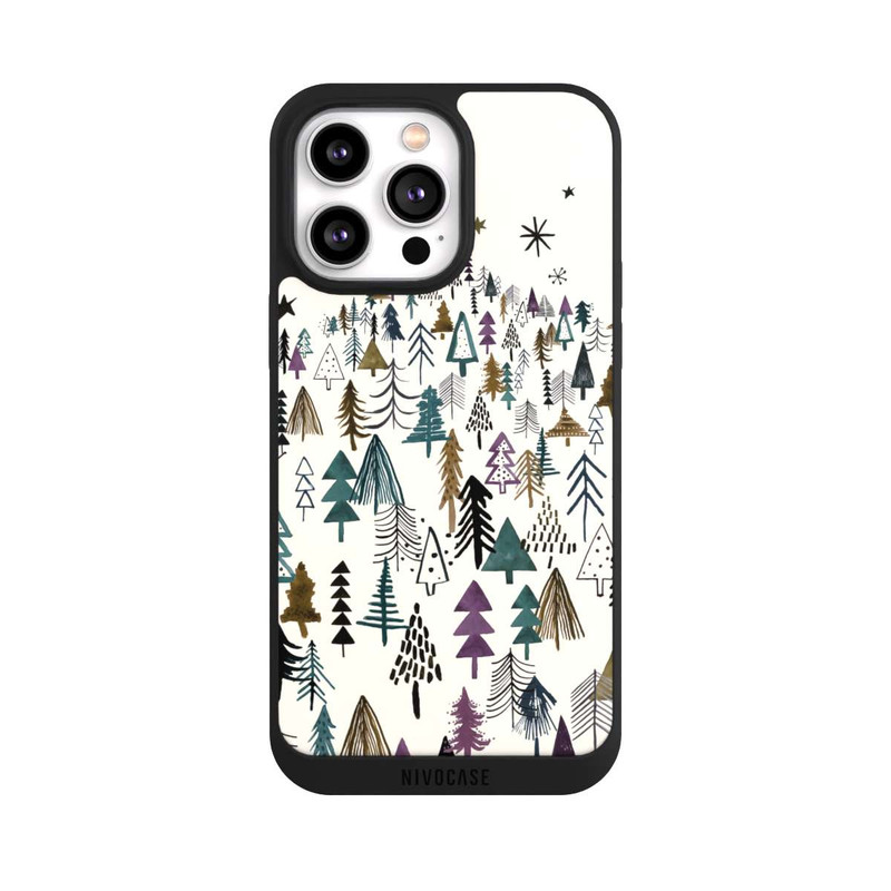 iPhone 14 Pro Max NIVOpure Montagne Arbres Forêt Violet