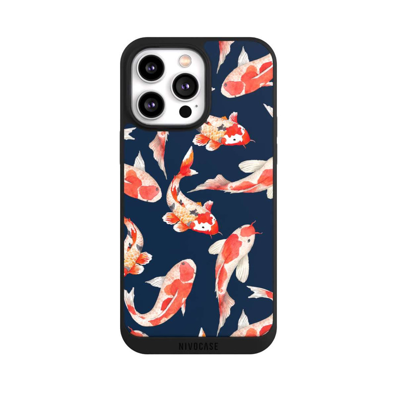 iPhone 14 Pro Max NIVOpure Koi auf blauem Hintergrund