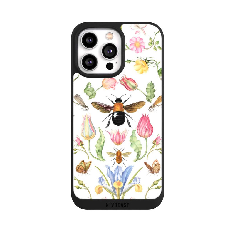 iPhone 14 Pro Max NIVOpure Wildblumen mit Biene weiß