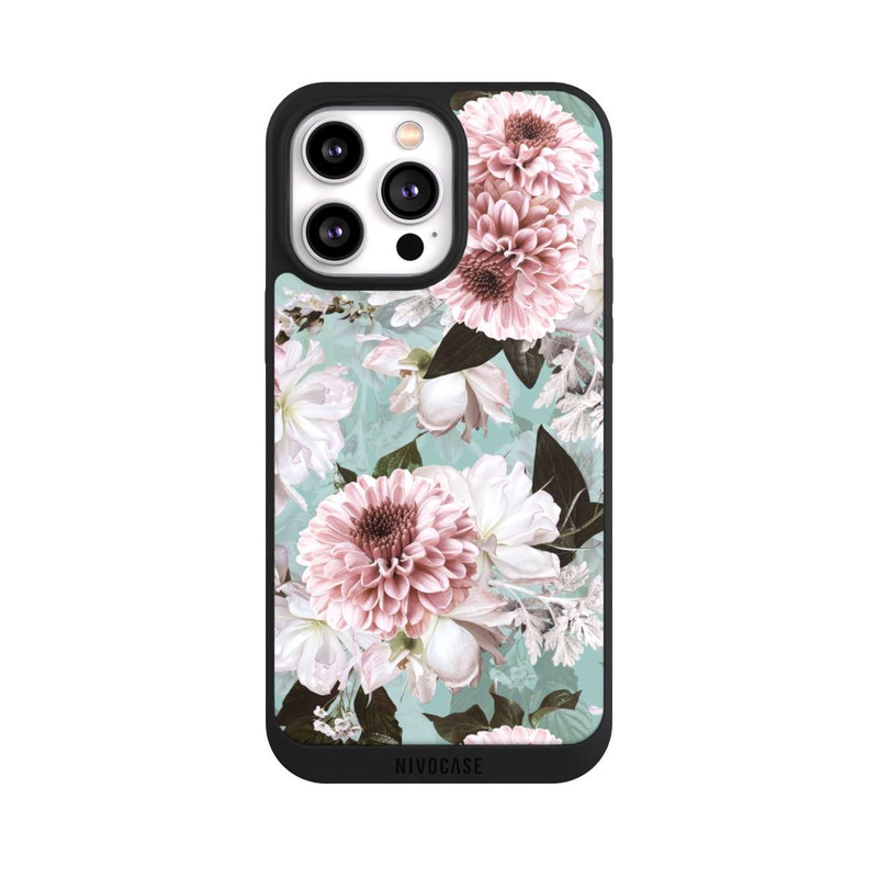 iPhone 14 Pro Max NIVOpure Blumentapete Barockblau
