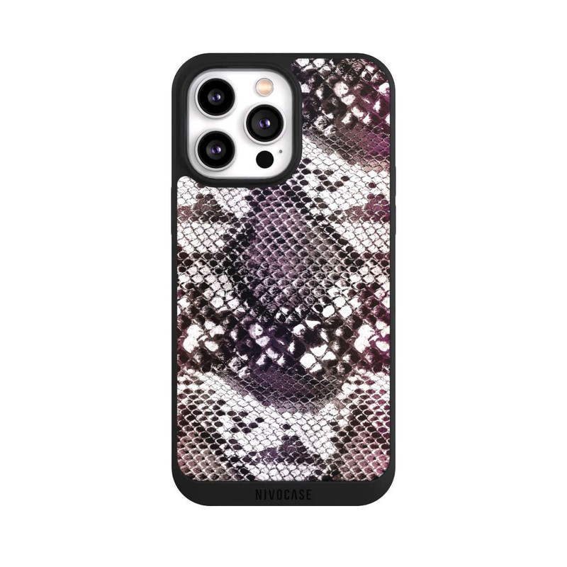 iPhone 14 Pro Max NIVOpure Burgundy Snake Skin Pattern