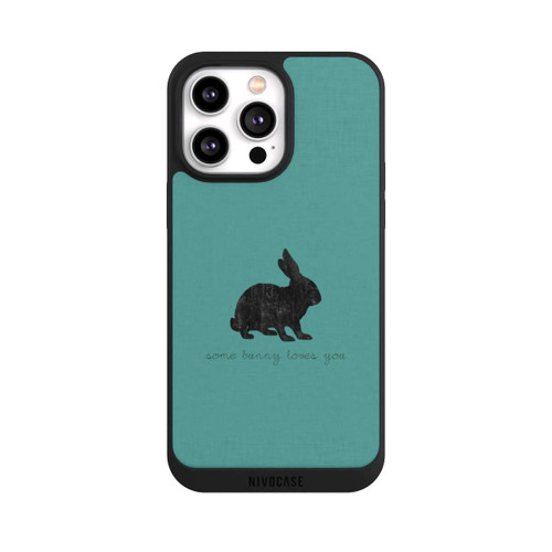 Apple iPhone 14 Pro Max NIVOpure Some Bunny Loves You - Black on Turquoise