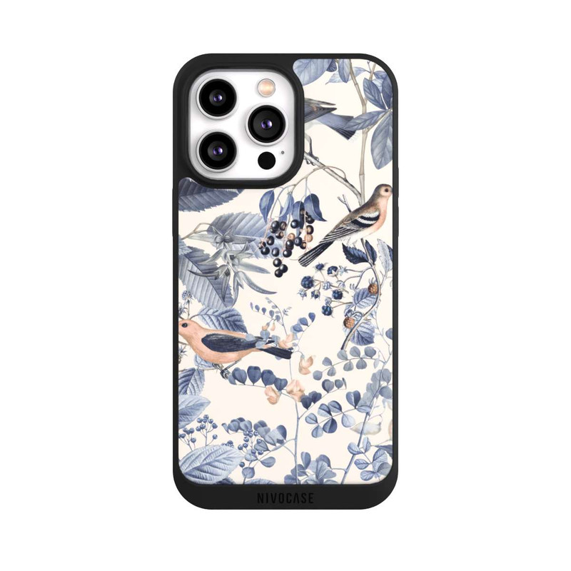 iPhone 14 Pro Max NIVOpure Vögel und Beeren in Beige