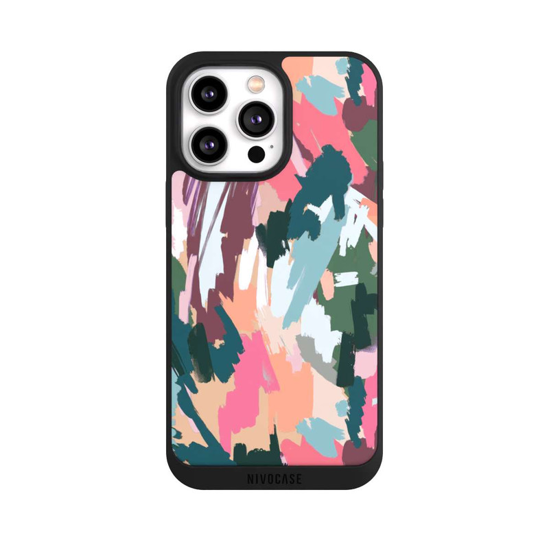 iPhone 14 Pro Max NIVOpure Abstrakte künstlerische Textur Rosa