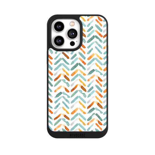 Apple iPhone 14 Pro Max NIVOpure Elegant Fall Chevron Blue Orange