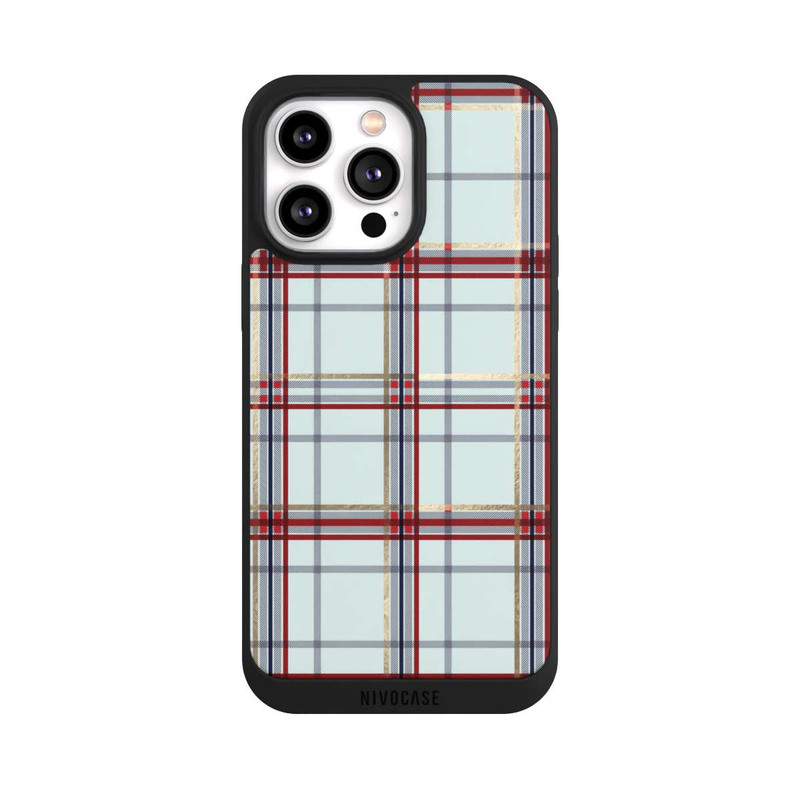 iPhone 14 Pro Max NIVOpure Tartan Blau