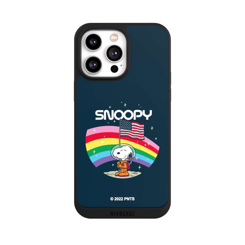 iPhone 14 Pro Max NIVOpure Snoopy Weltraumreisender Regenbogen