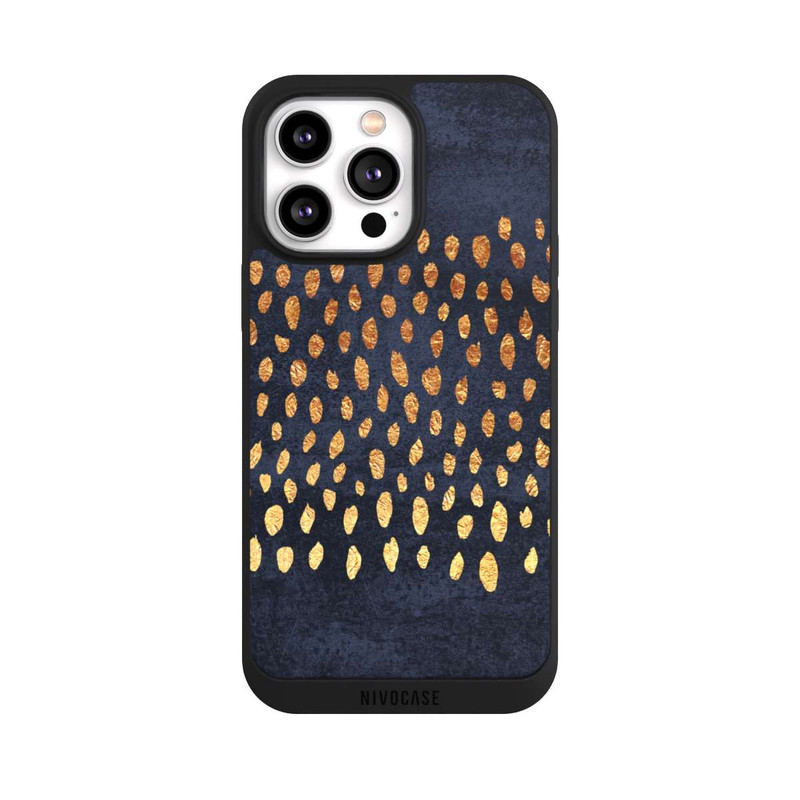 iPhone 14 Pro Max NIVOpure Muster Gold und Marine