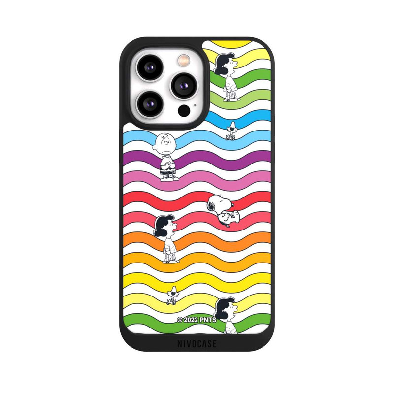 iPhone 14 Pro Max NIVOpure Snoopy Pattern Arc-en-ciel