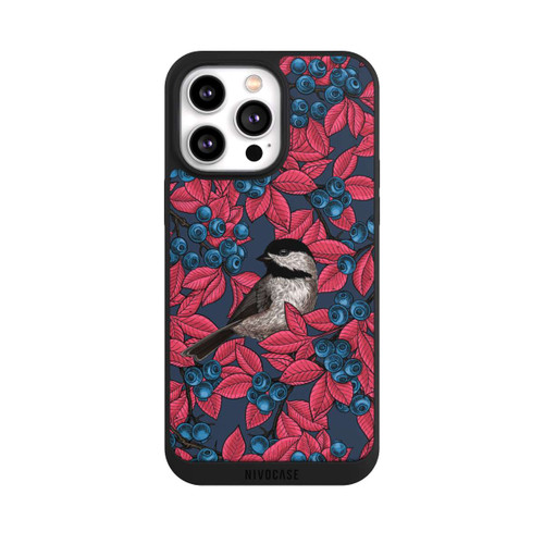 Apple iPhone 14 Pro Max NIVOpure Blueberries And Birds On Navy