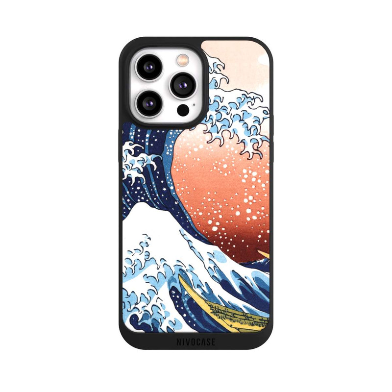iPhone 14 Pro Max NIVOpure La Grande Vague de Kanagawa Rouge