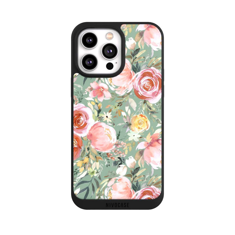 iPhone 14 Pro Max NIVOpure Pastellfarbener Pfingstrosenstrauß