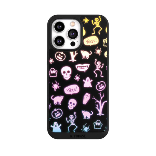 Apple iPhone 14 Pro Max NIVOpure Neon Halloween Stickers Black Background