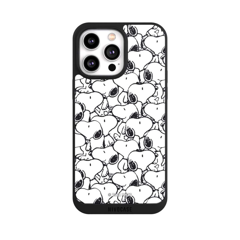 iPhone 14 Pro Max NIVOpure Snoopy Muster Schwarz und Weiß