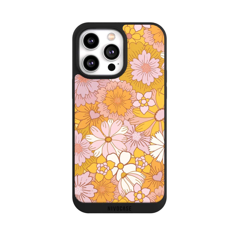 iPhone 14 Pro Max NIVOpure Retro Blumentapete Gelb