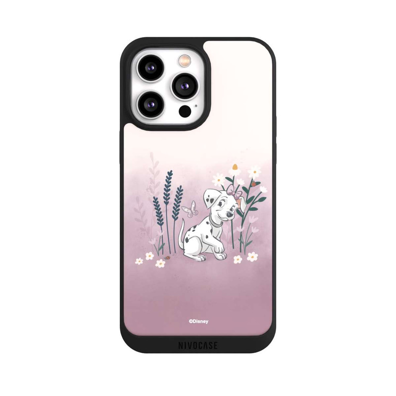 iPhone 14 Pro Max NIVOpure Les 101 Dalmatiens avec des fleurs
